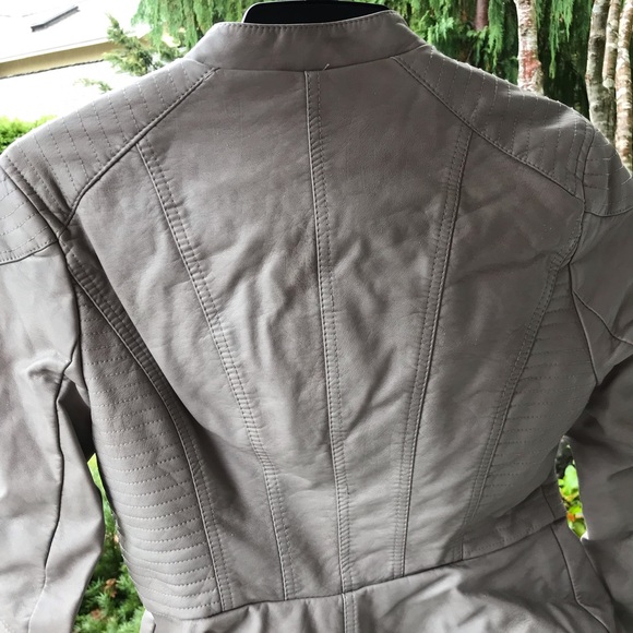 Pleather Bomber Jacket - Picture 2 of 3